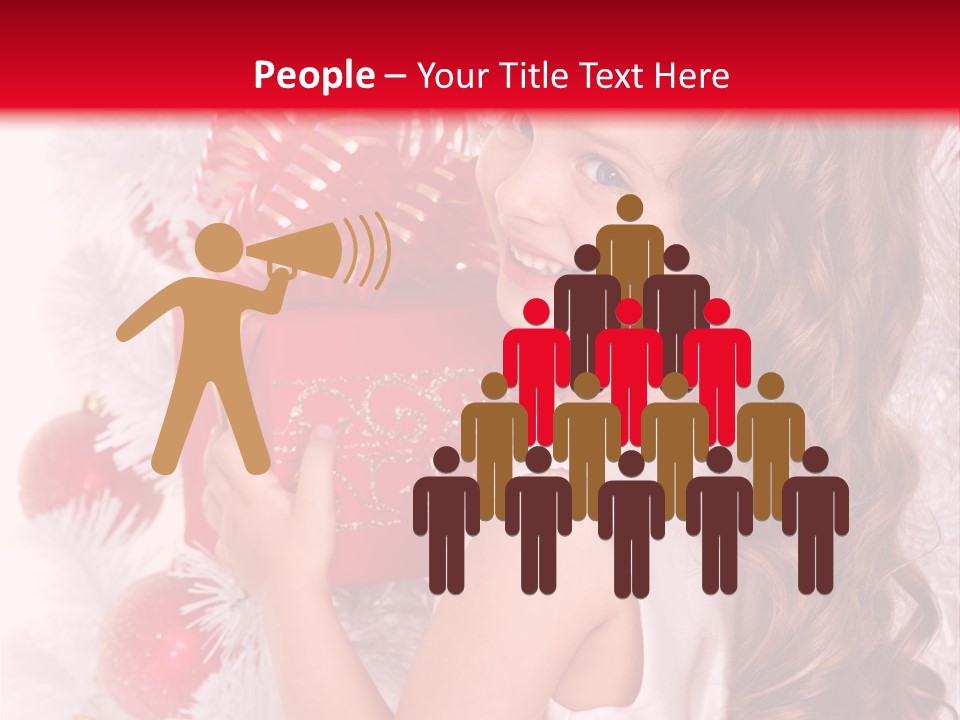 Winter Ribbon Happy PowerPoint Template