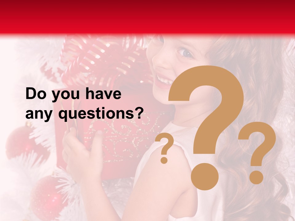 Winter Ribbon Happy PowerPoint Template