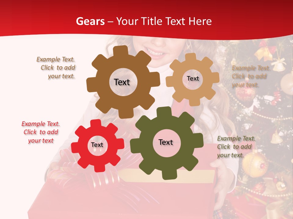 Gift Box Smile Kid PowerPoint Template