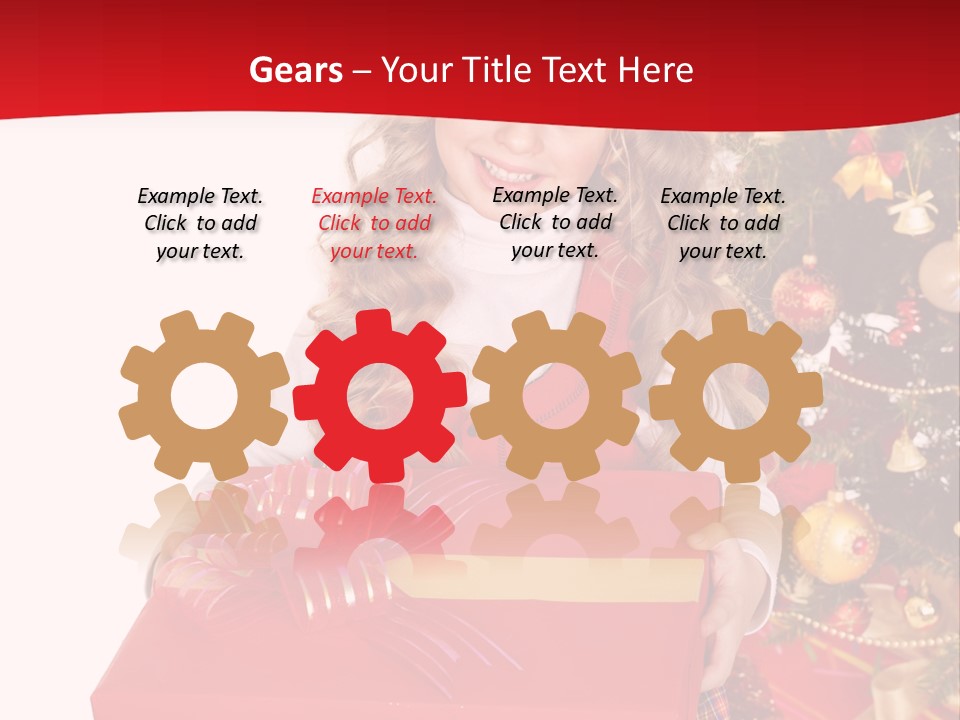 Gift Box Smile Kid PowerPoint Template