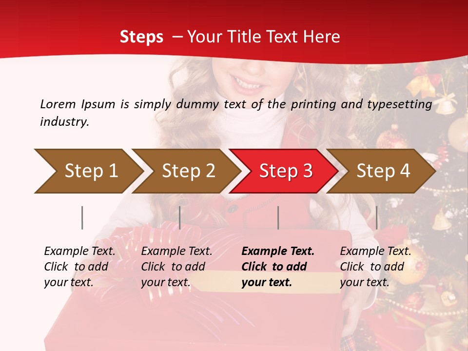 Gift Box Smile Kid PowerPoint Template