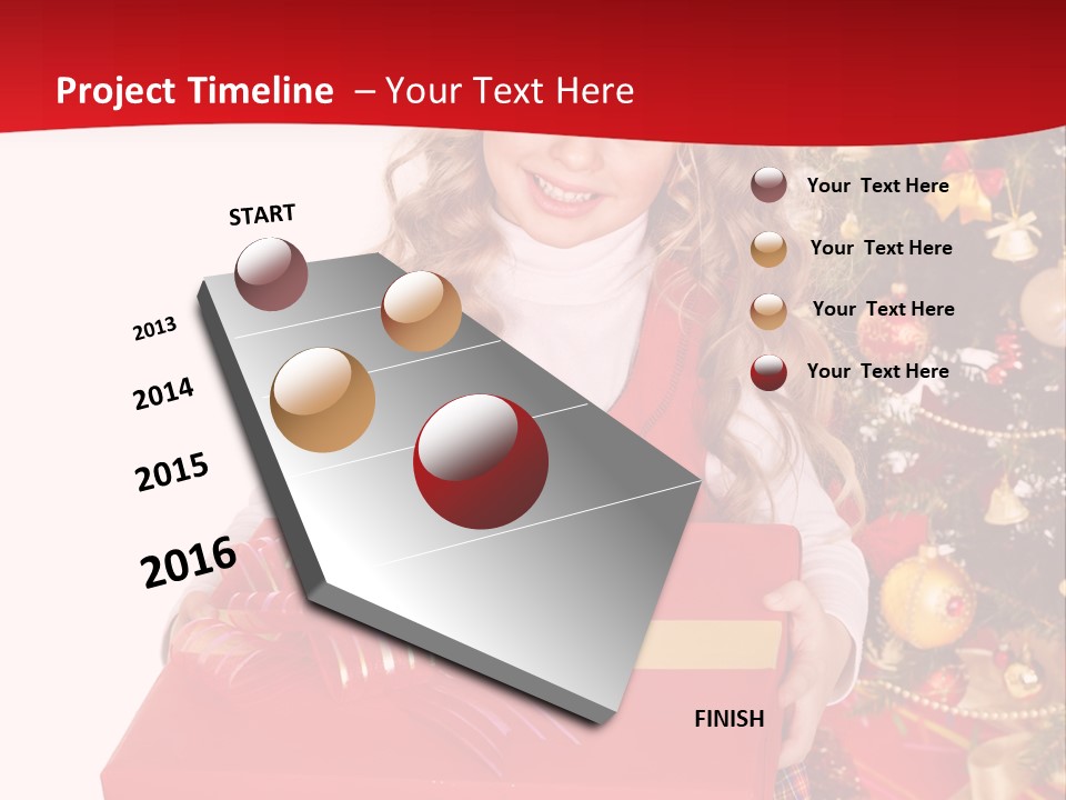 Gift Box Smile Kid PowerPoint Template