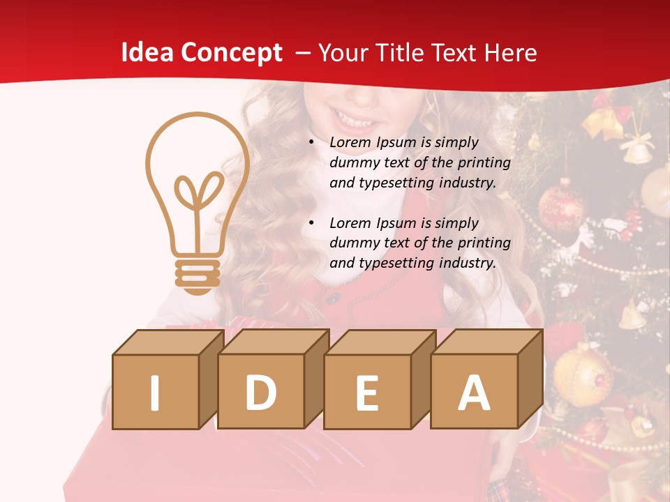 Gift Box Smile Kid PowerPoint Template