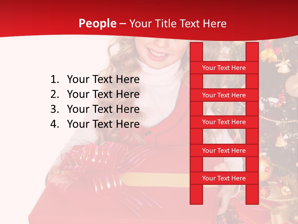 Gift Box Smile Kid PowerPoint Template