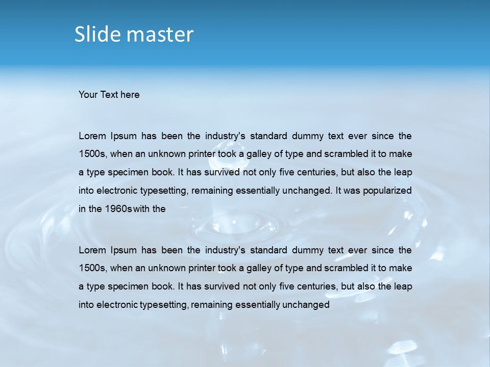Element Aqua Wallpaper PowerPoint Template