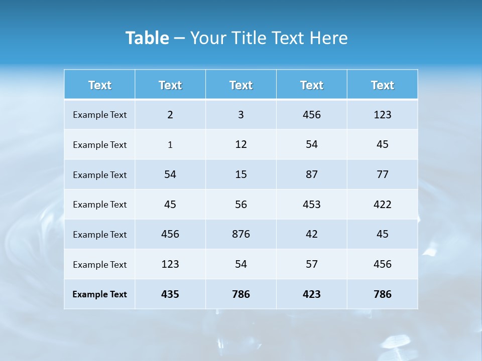 Element Aqua Wallpaper PowerPoint Template