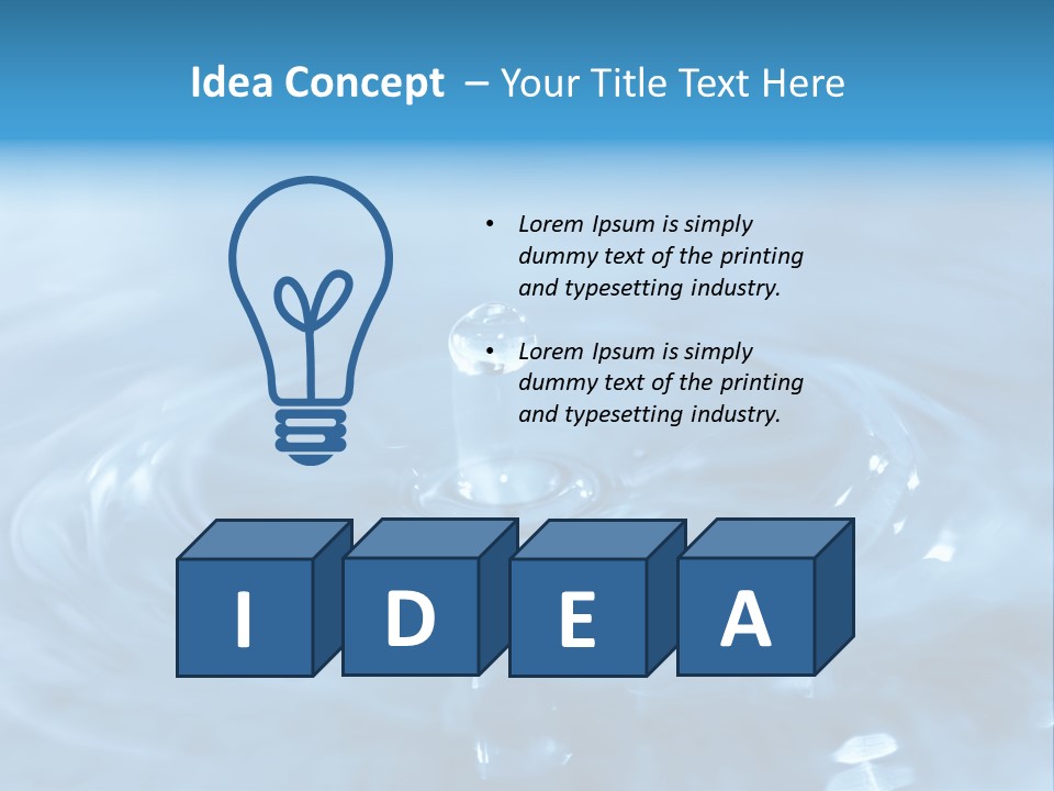 Element Aqua Wallpaper PowerPoint Template