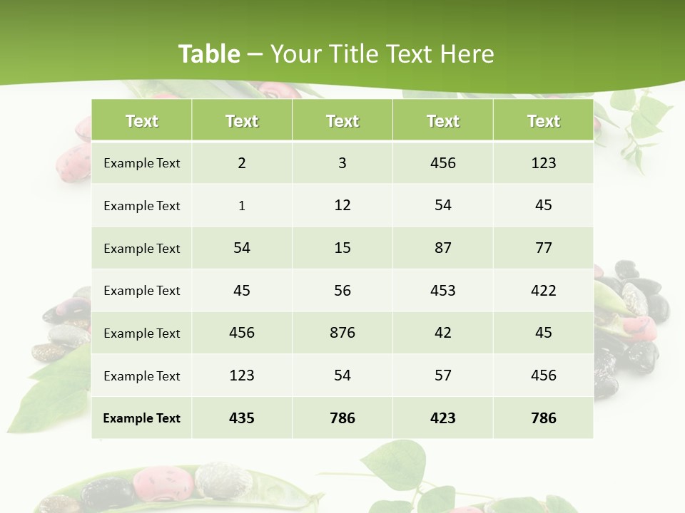 Nature Bean Collection PowerPoint Template