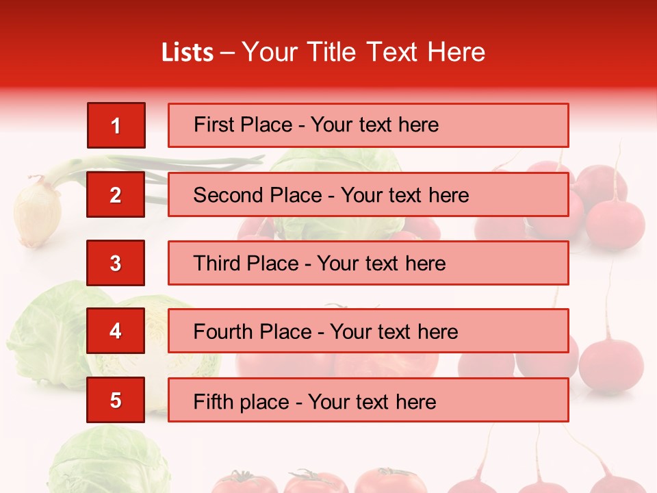 Radishes Salad Dieting PowerPoint Template