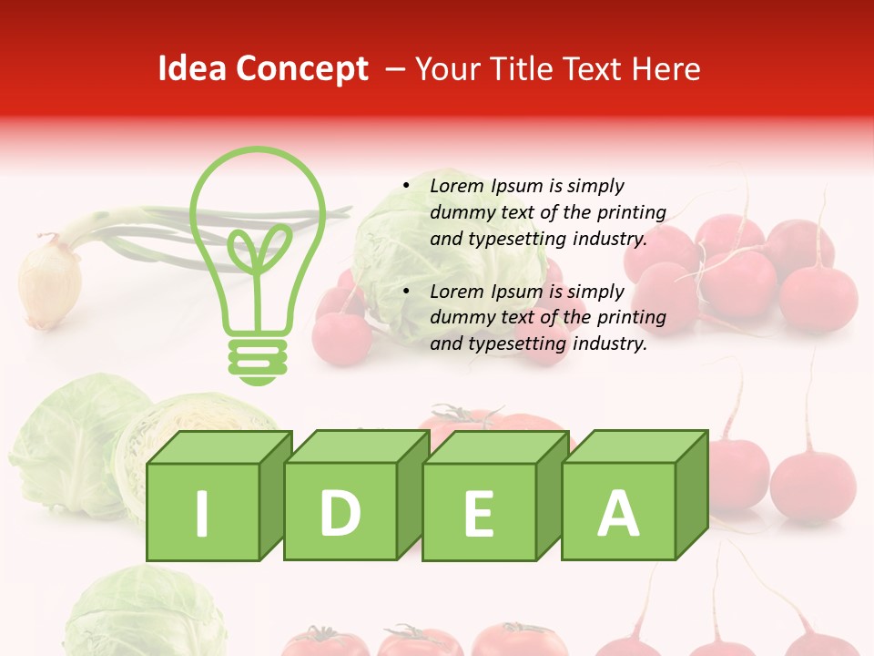 Radishes Salad Dieting PowerPoint Template