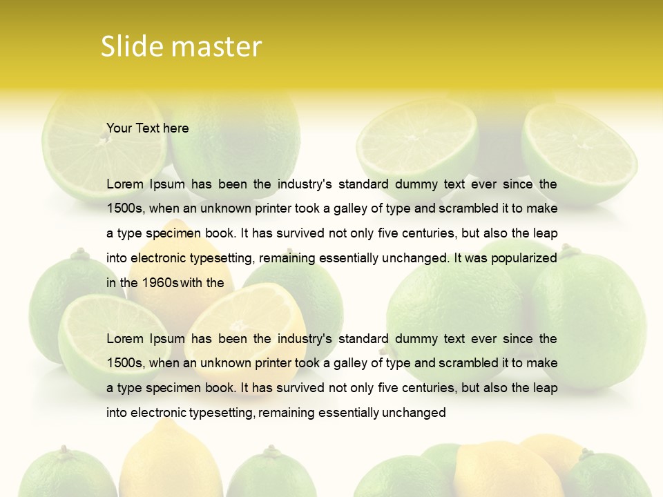 Color Lemon Food PowerPoint Template