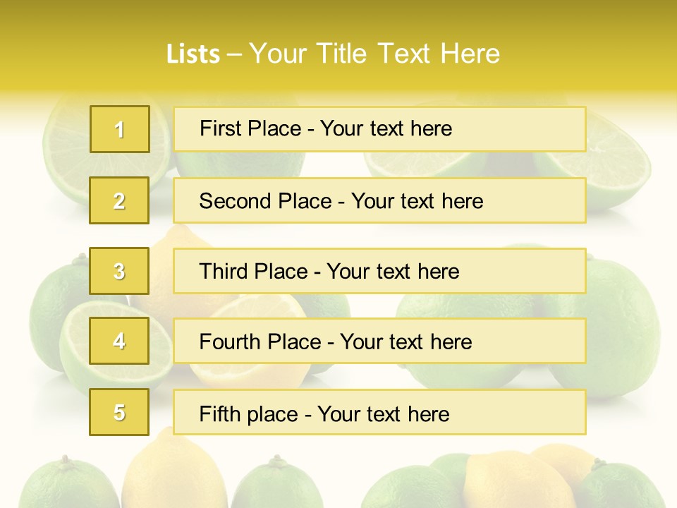Color Lemon Food PowerPoint Template