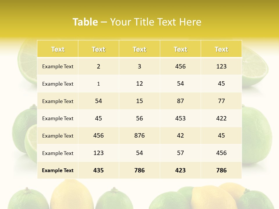 Color Lemon Food PowerPoint Template