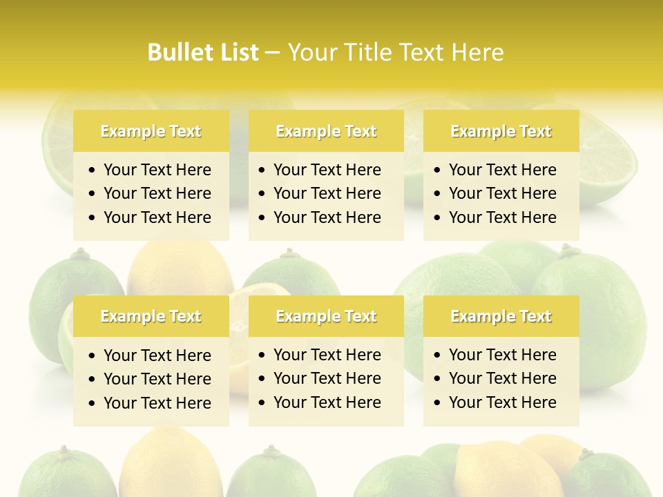 Color Lemon Food PowerPoint Template