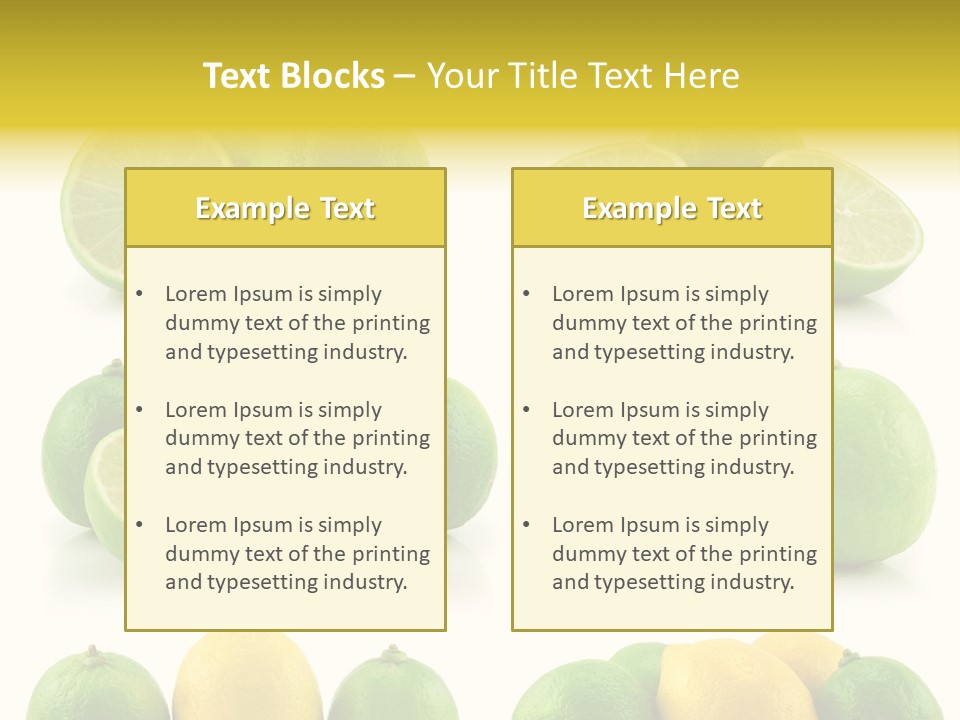 Color Lemon Food PowerPoint Template