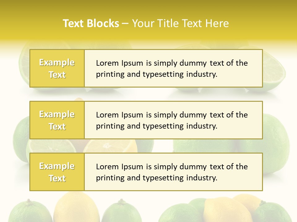 Color Lemon Food PowerPoint Template