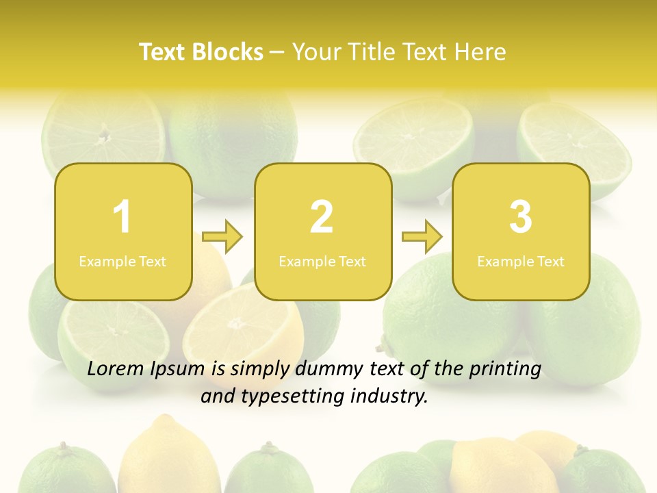 Color Lemon Food PowerPoint Template