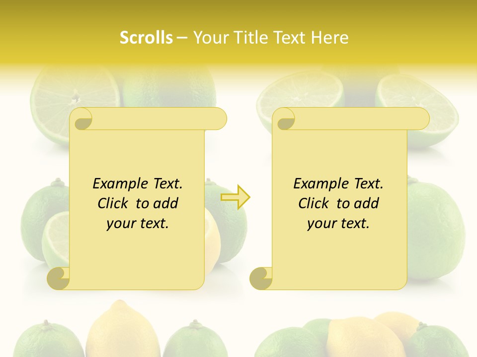 Color Lemon Food PowerPoint Template