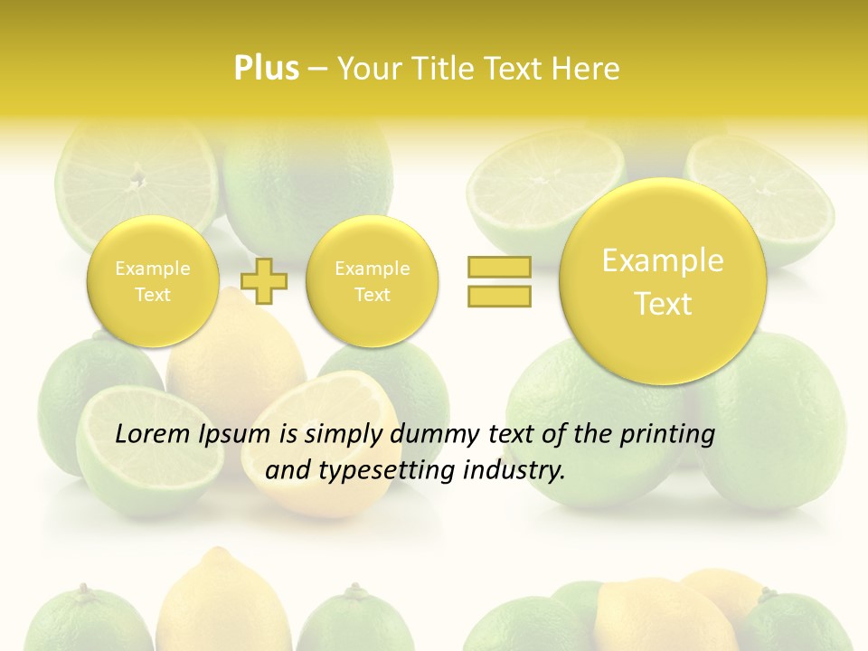Color Lemon Food PowerPoint Template