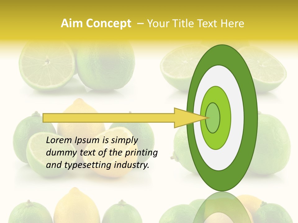 Color Lemon Food PowerPoint Template