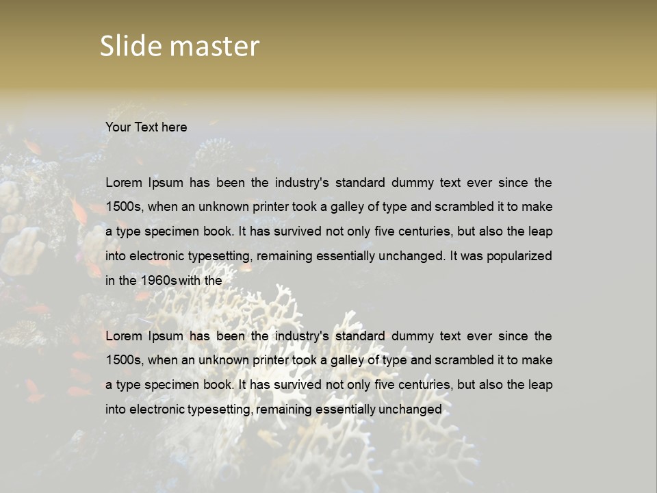 Poisson Perroquet Bouteilles De Plong Eau PowerPoint Template