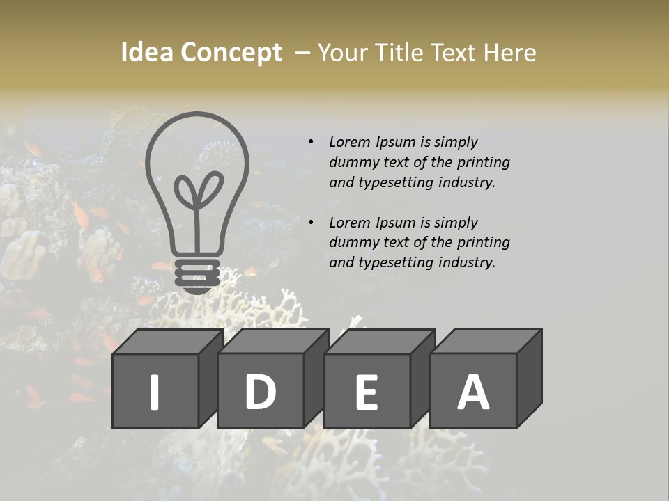 Poisson Perroquet Bouteilles De Plong Eau PowerPoint Template