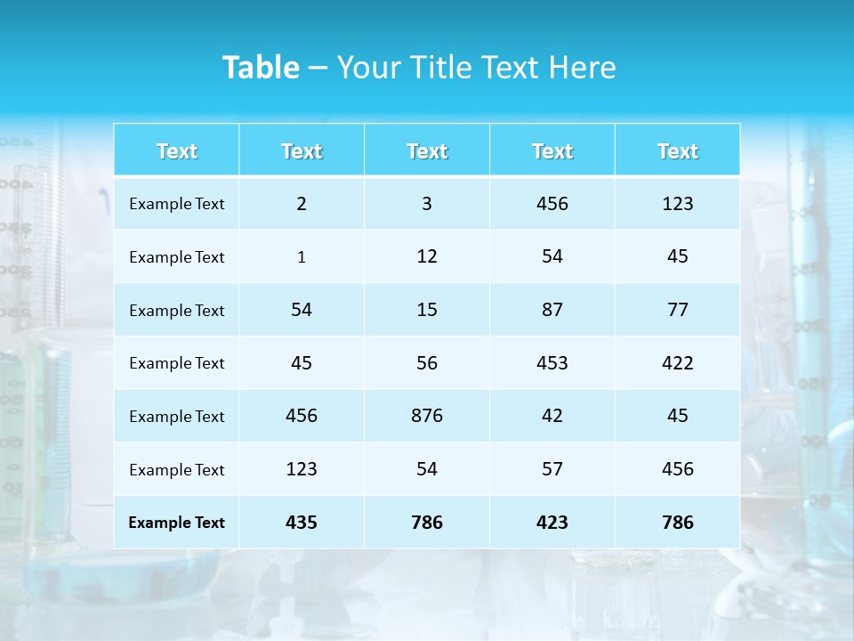 Faculty Beaker Test PowerPoint Template