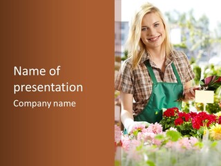 Flower Agriculture Workwear PowerPoint Template