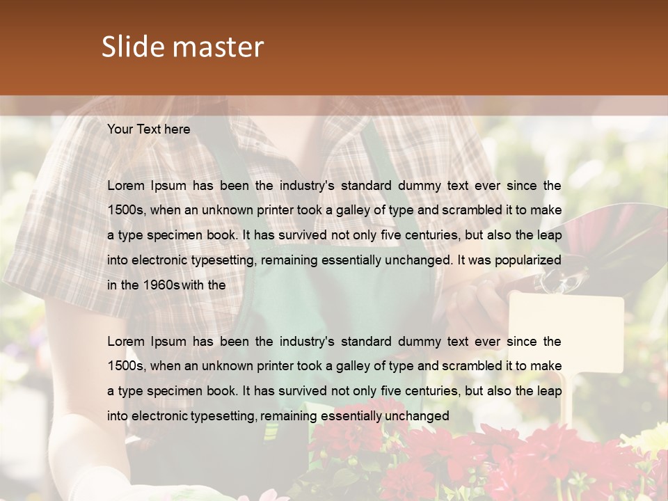 Flower Agriculture Workwear PowerPoint Template