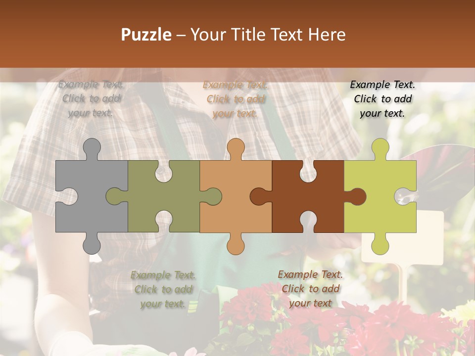 Flower Agriculture Workwear PowerPoint Template