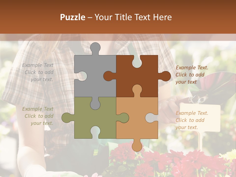 Flower Agriculture Workwear PowerPoint Template