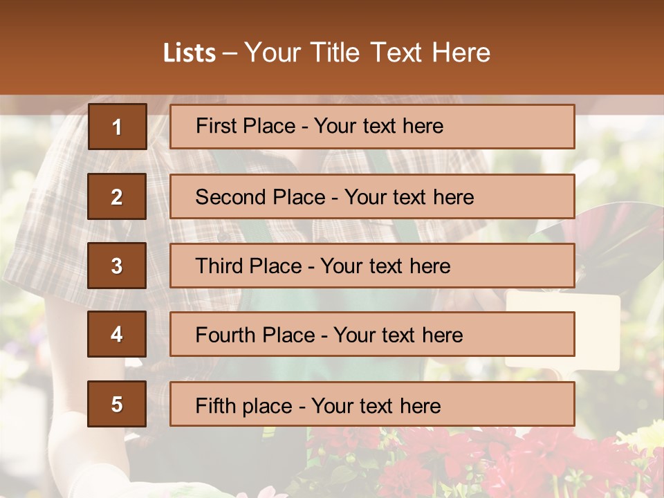 Flower Agriculture Workwear PowerPoint Template