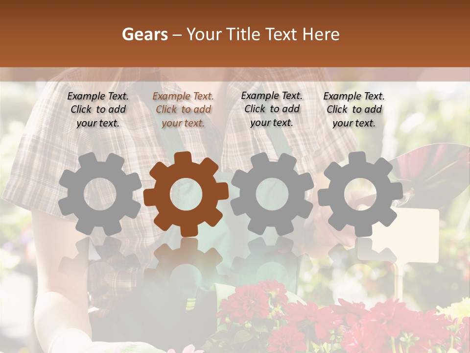 Flower Agriculture Workwear PowerPoint Template