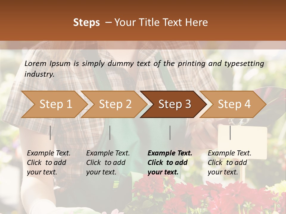 Flower Agriculture Workwear PowerPoint Template