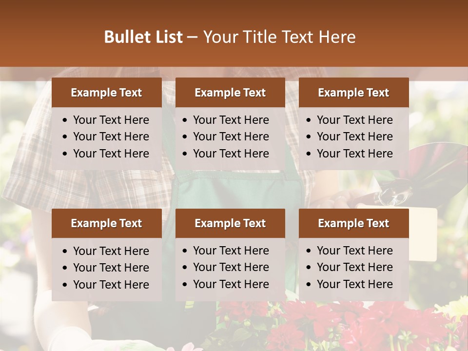 Flower Agriculture Workwear PowerPoint Template
