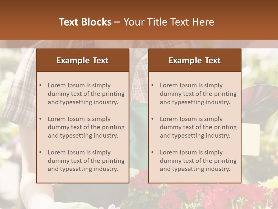 Flower Agriculture Workwear PowerPoint Template