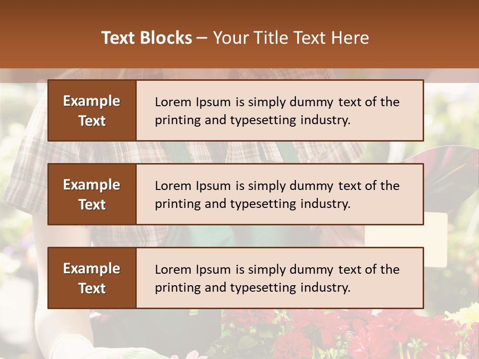 Flower Agriculture Workwear PowerPoint Template
