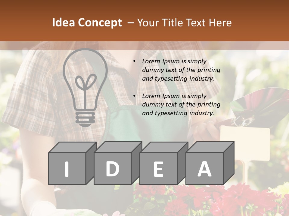 Flower Agriculture Workwear PowerPoint Template