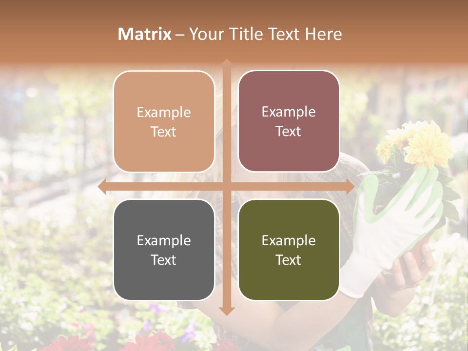 Standing Happy Female PowerPoint Template