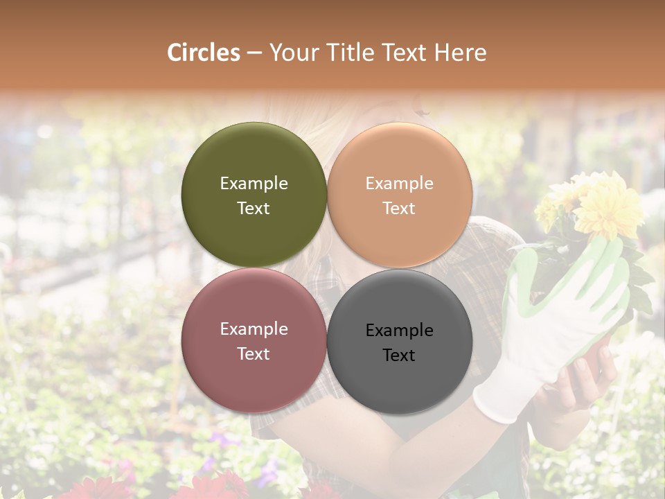 Standing Happy Female PowerPoint Template