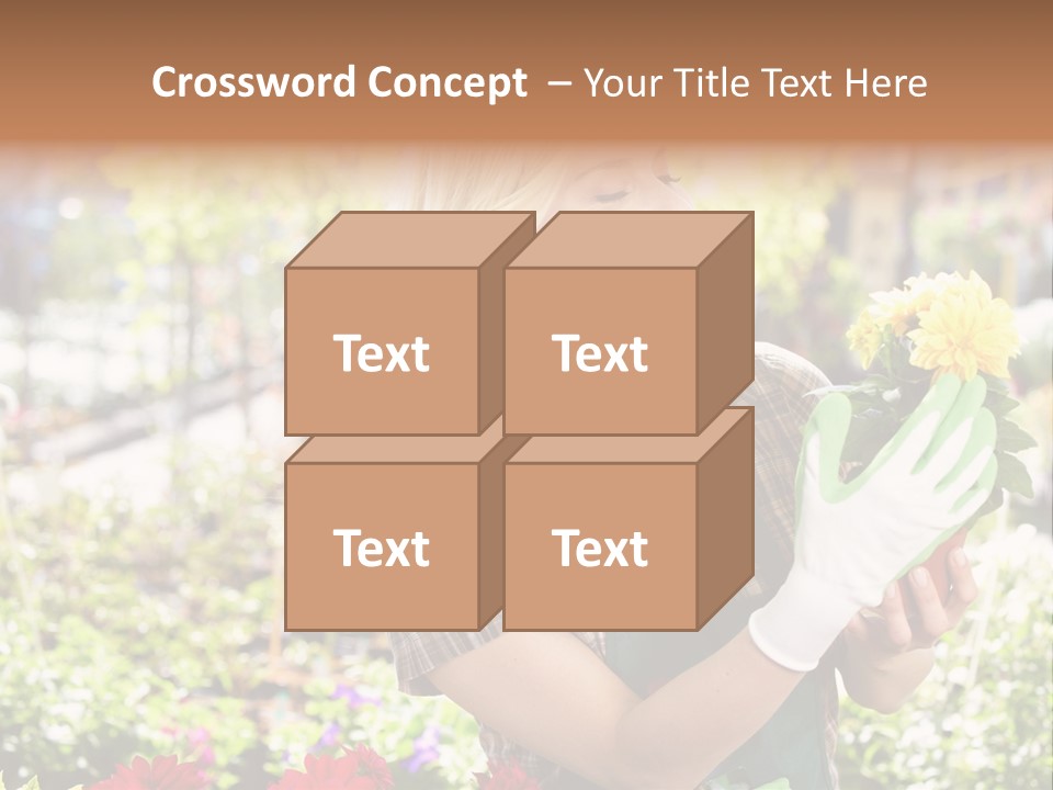 Standing Happy Female PowerPoint Template