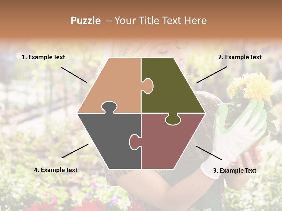 Standing Happy Female PowerPoint Template