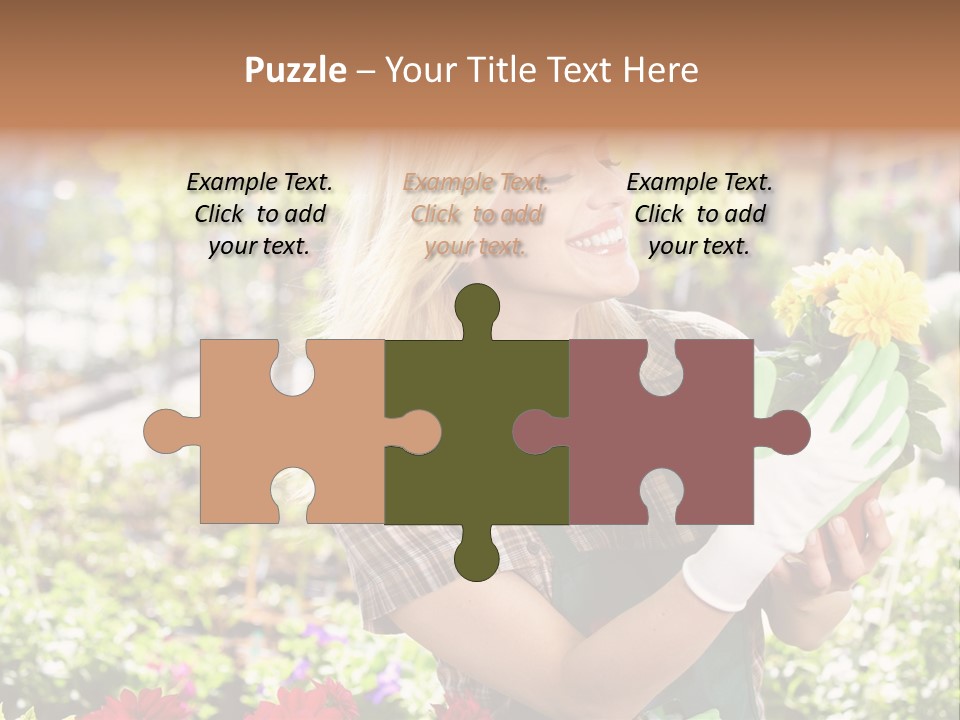 Standing Happy Female PowerPoint Template
