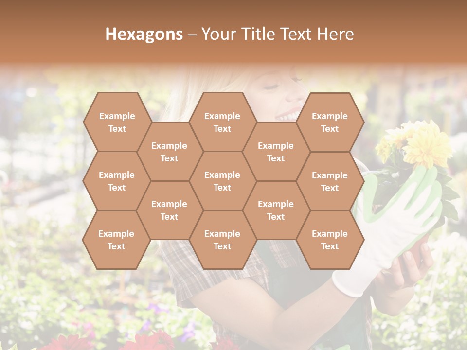 Standing Happy Female PowerPoint Template