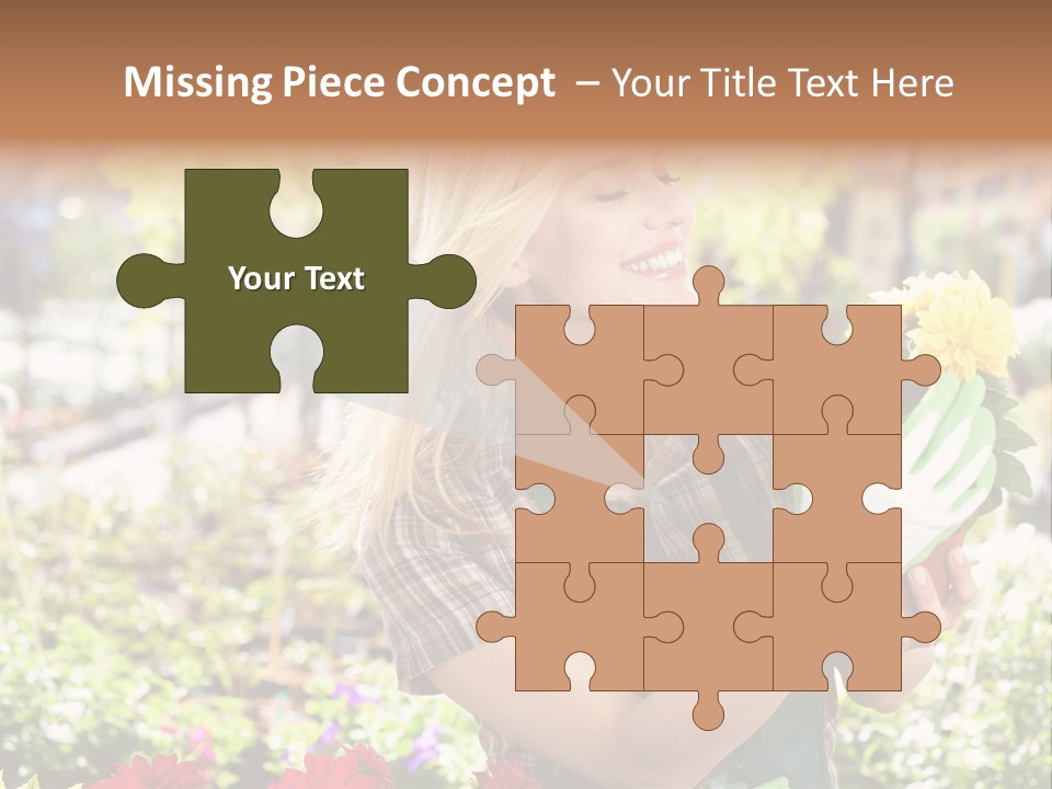 Standing Happy Female PowerPoint Template