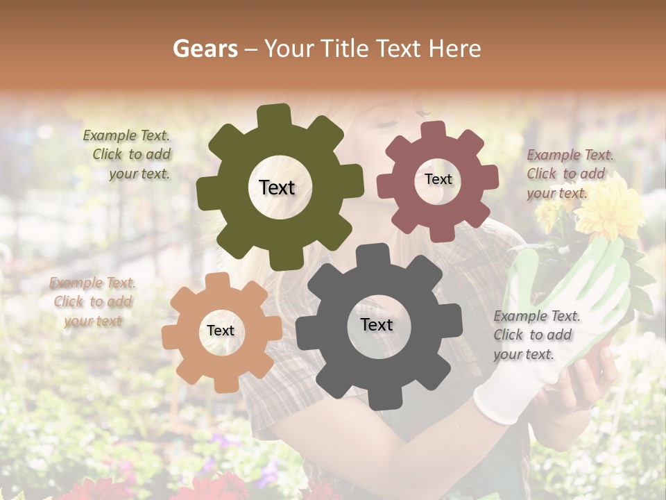 Standing Happy Female PowerPoint Template