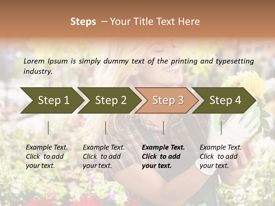 Standing Happy Female PowerPoint Template