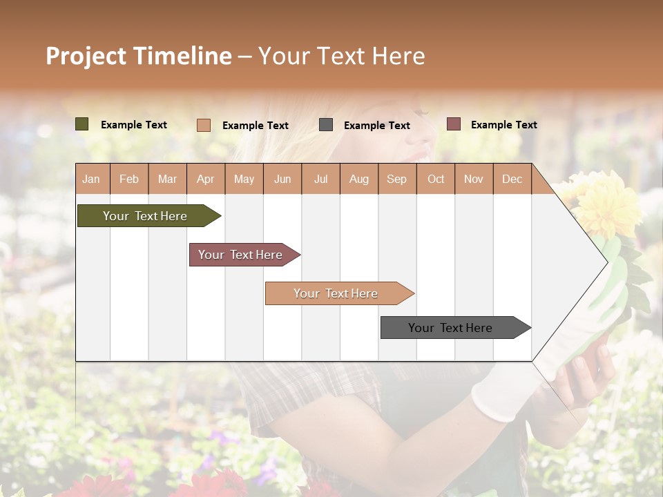 Standing Happy Female PowerPoint Template