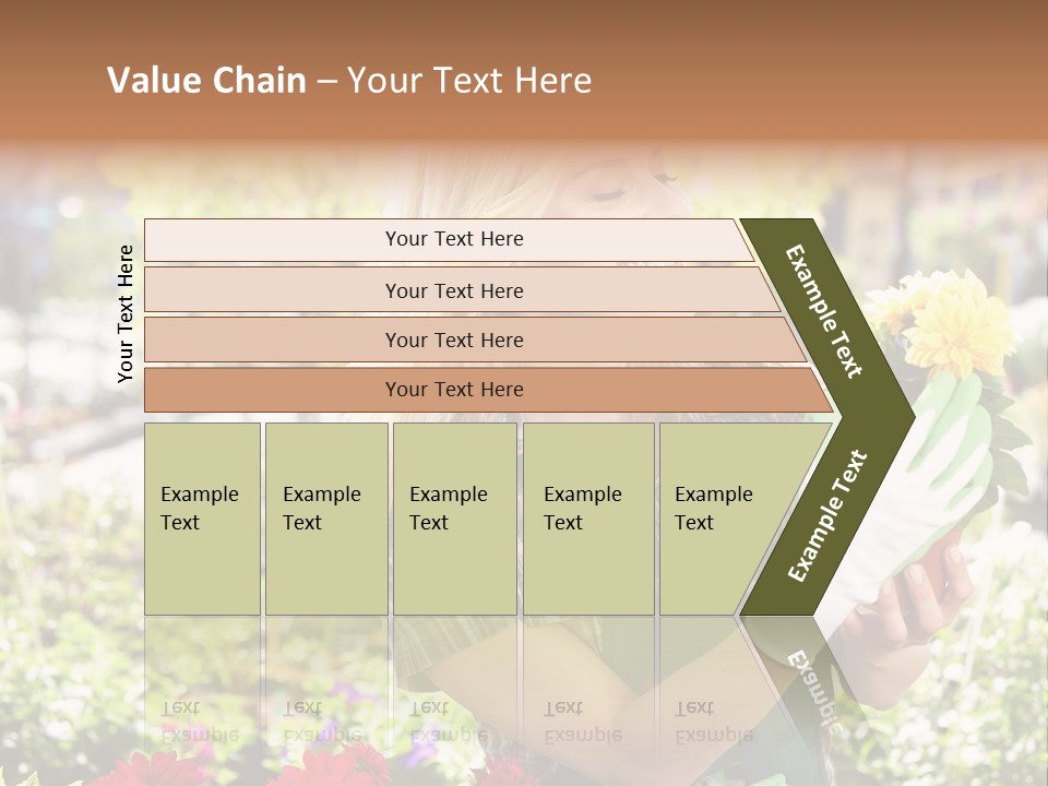 Standing Happy Female PowerPoint Template