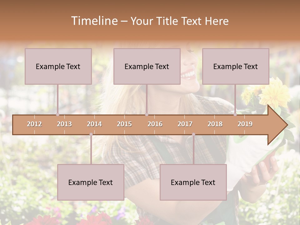 Standing Happy Female PowerPoint Template